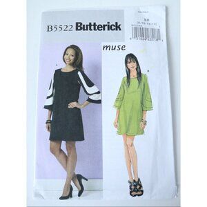 Misses Close Fitting A-Line Dress EASY Sewing Pattern - Butterick 5522 - Size 8